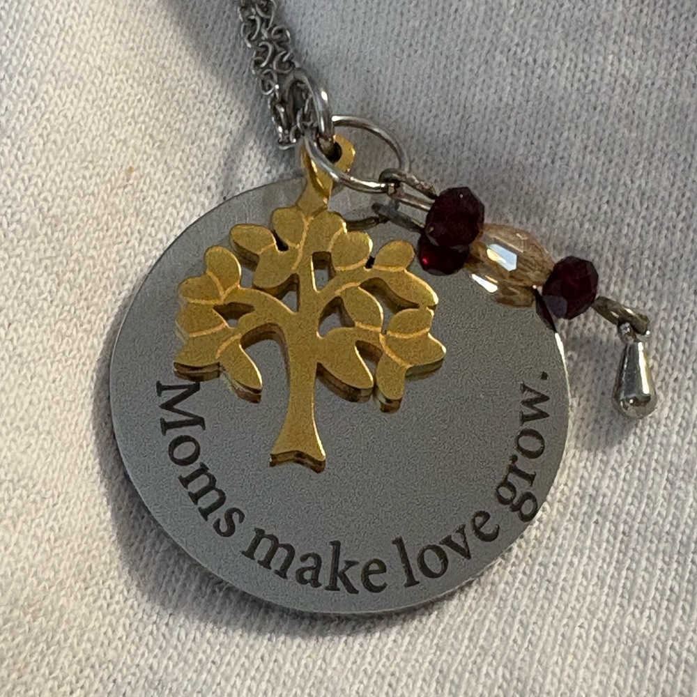 Gold and Silver Tree Pendant Necklace